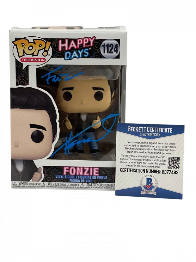 HENRY WINKLER SIGNED HAPPY DAYS FUNKO FONZ INSCRIPTION AUTOGRAPH BECKETT COA 53 COLLECTIBLE MEMORABILIA