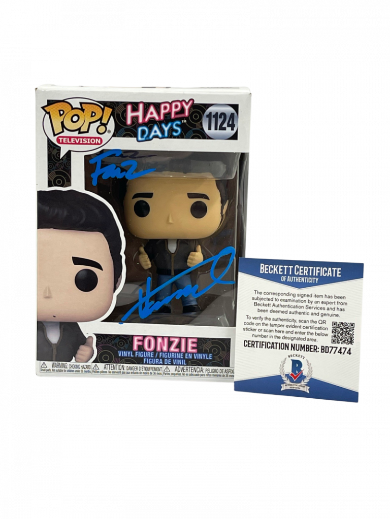 HENRY WINKLER SIGNED HAPPY DAYS FUNKO FONZ INSCRIPTION AUTOGRAPH BECKETT COA 49 COLLECTIBLE MEMORABILIA