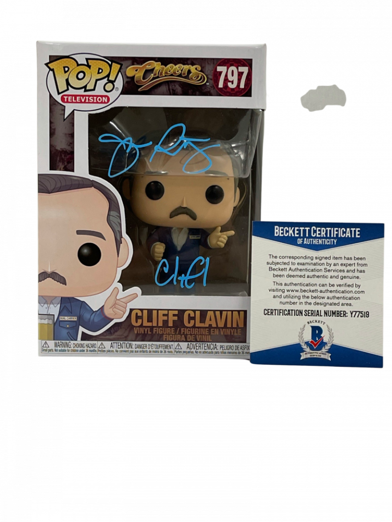 JOHN RATZENBERGER SIGNED CHEERS POP CLIFF FUNKO AUTHENTIC AUTOGRAPH BECKETT 9 COLLECTIBLE MEMORABILIA