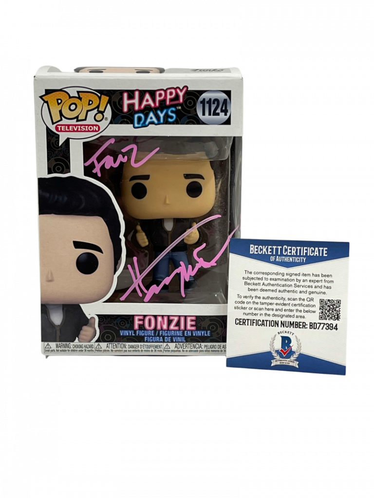 HENRY WINKLER SIGNED HAPPY DAYS FUNKO FONZ INSCRIPTION AUTOGRAPH BECKETT COA 6 COLLECTIBLE MEMORABILIA