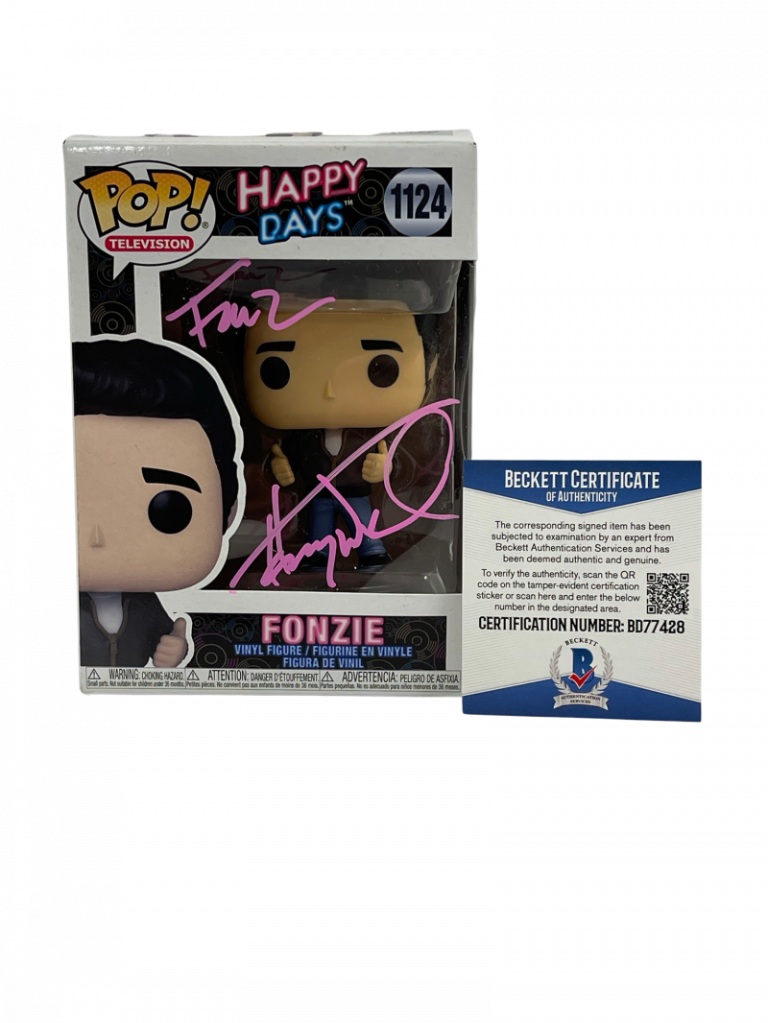 HENRY WINKLER SIGNED HAPPY DAYS FUNKO FONZ INSCRIPTION AUTOGRAPH BECKETT COA 2 COLLECTIBLE MEMORABILIA