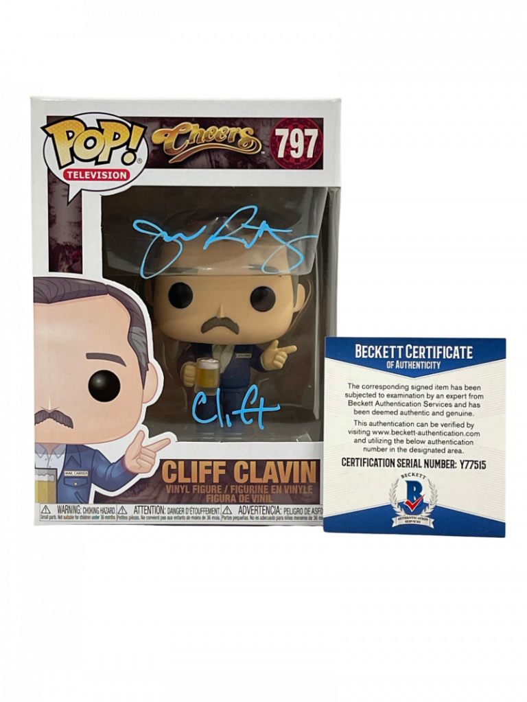 JOHN RATZENBERGER SIGNED CHEERS POP CLIFF FUNKO AUTHENTIC AUTOGRAPH BECKETT 6 COLLECTIBLE MEMORABILIA