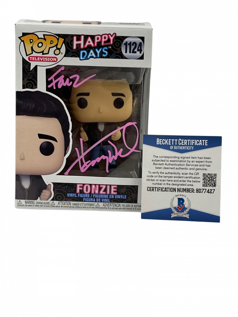 HENRY WINKLER SIGNED HAPPY DAYS FUNKO FONZ INSCRIPTION AUTOGRAPH BECKETT COA 21 COLLECTIBLE MEMORABILIA
