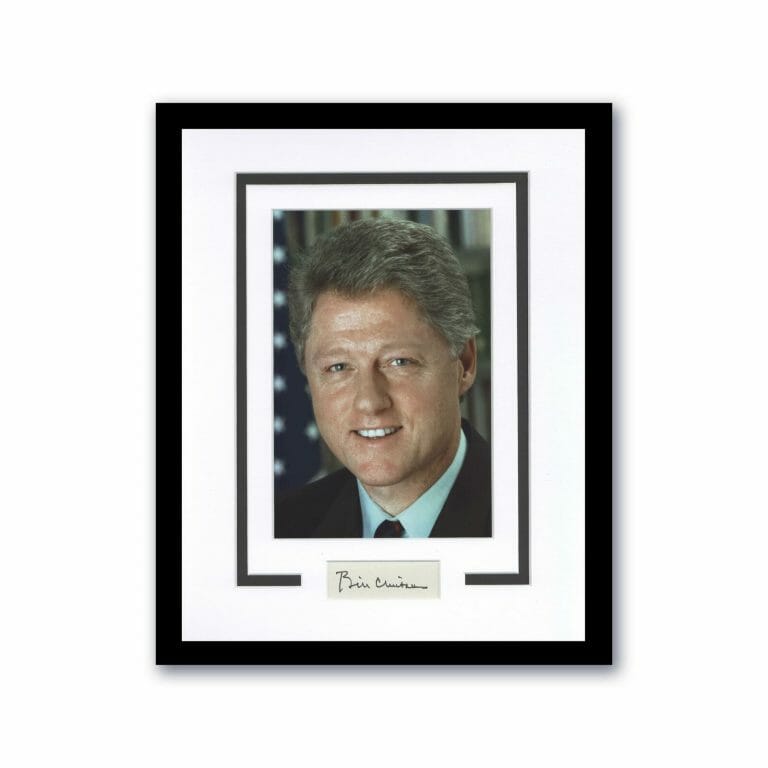 BILL CLINTON “42ND PRESIDENT” AUTOGRAPH SIGNED CUSTOM FRAMED 11×14 DISPLAY ACOA COLLECTIBLE MEMORABILIA