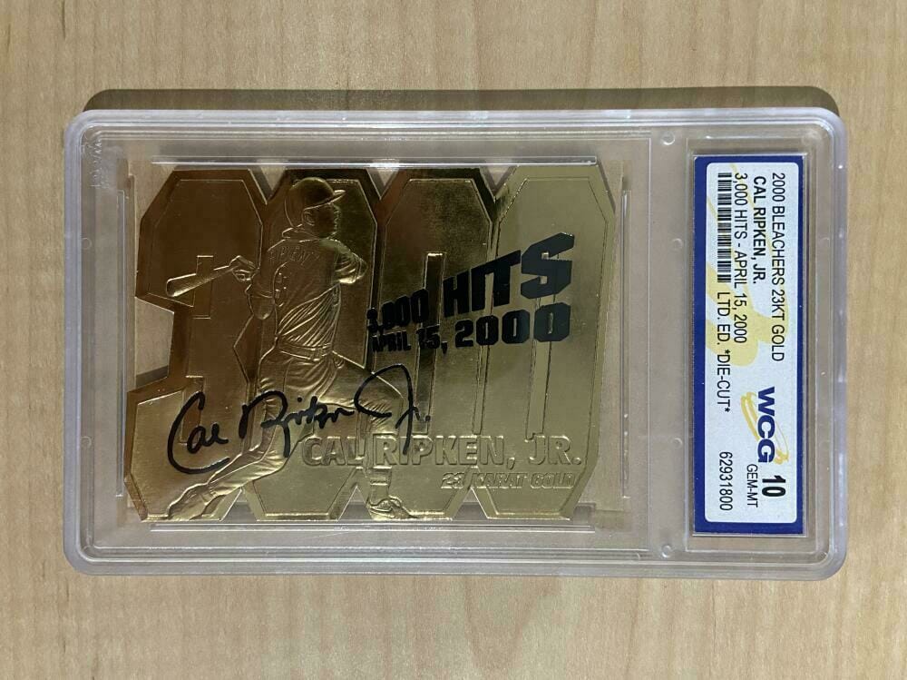 Bleachers Kt Gold Cal Ripken Jr Hits Gm Mt Autographia