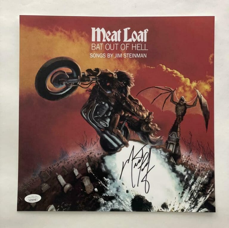 MEAT LOAF SIGNED AUTOGRAPH 12X12 ALBUM FLAT BAT OUT OF HELL STAR, FIGHT CLUB JSA COLLECTIBLE MEMORABILIA