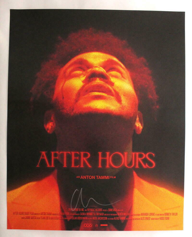 THE WEEKND SIGNED AUTOGRAPH 24X30 CONCERT TOUR POSTER AFTER HOURS