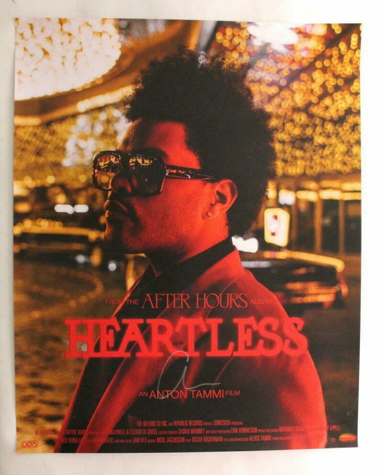 THE WEEKND SIGNED AUTOGRAPH 24X30 CONCERT TOUR POSTER – HEARTLESS AFTER HOURS COLLECTIBLE MEMORABILIA