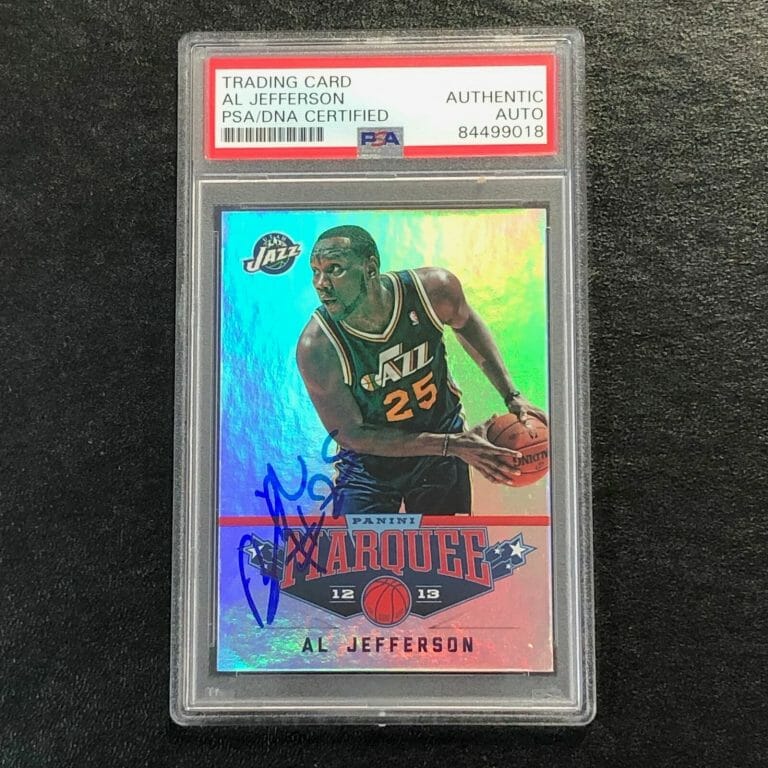 2012-13 PANINI MARQUEE #64 AL JEFFERSON SIGNED AUTO PSA SLABBED JAZZ COLLECTIBLE MEMORABILIA