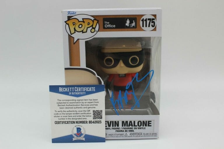 BRIAN BAUMGARTNER SIGNED KEVIN MALONE THE OFFICE FUNKO POP W/BECKETT COA BD42625 COLLECTIBLE MEMORABILIA