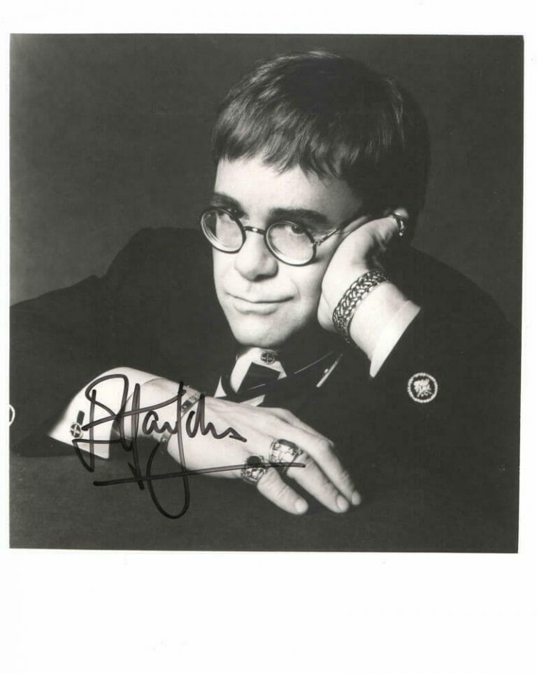 ELTON JOHN SIGNED AUTOGRAPH 8X10 PHOTO – CAPTAIN FANTASTIC, HONKY CHATEAU W/ JSA COLLECTIBLE MEMORABILIA