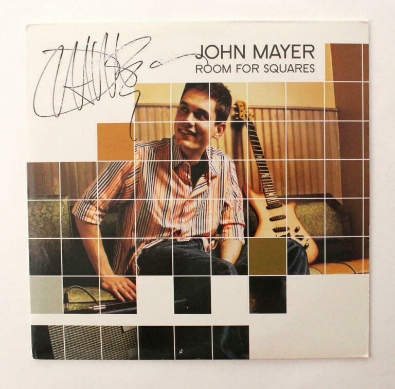 JOHN MAYER SIGNED AUTOGRAPH ALBUM VINYL RECORD – ROOM FOR SQUARES W/ JSA LOA COLLECTIBLE MEMORABILIA