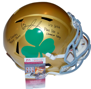 Brandon Joseph Signed Notre Dame Irish Shamrock Full Size Football