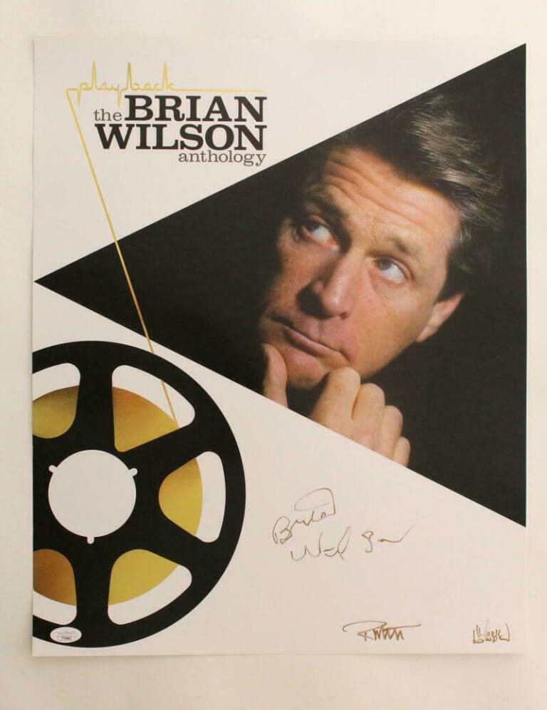 BRIAN WILSON SIGNED AUTOGRAPH 16X20 CONCERT TOUR POSTER – THE BEACH BOYS W/ JSA COLLECTIBLE MEMORABILIA