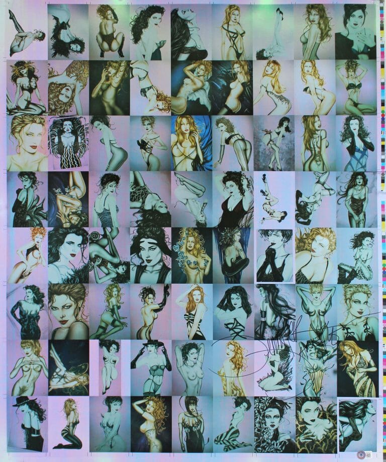 JENNIFER JANESKO AUTHENTIC SIGNED PREMIER PINUPS UNCUT CARD POSTER BAS #BD20010 COLLECTIBLE MEMORABILIA