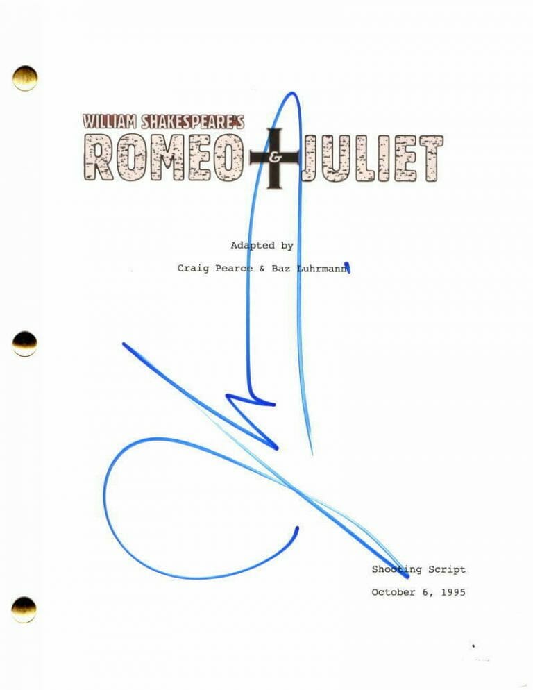 JOHN LEGUIZAMO SIGNED AUTOGRAPH ROMEO + JULIET FULL MOVIE SCRIPT – VERY RARE! COLLECTIBLE MEMORABILIA