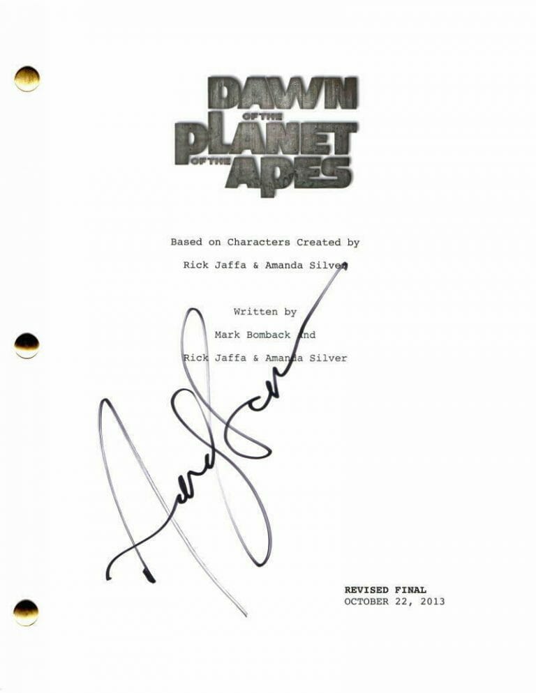 ANDY SERKIS SIGNED AUTOGRAPH DAWN OF THE PLANET OF THE APES FULL MOVIE SCRIPT COLLECTIBLE MEMORABILIA