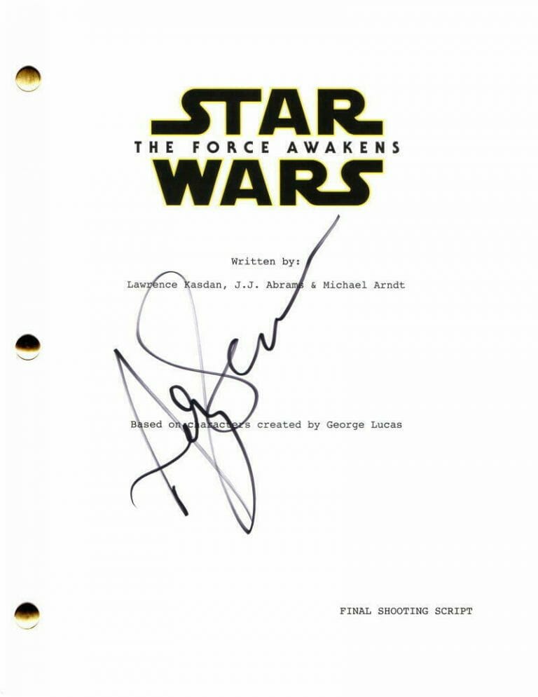 ANDY SERKIS SIGNED AUTOGRAPH STAR WARS THE FORCE AWAKENS FULL MOVIE SCRIPT RARE! COLLECTIBLE MEMORABILIA