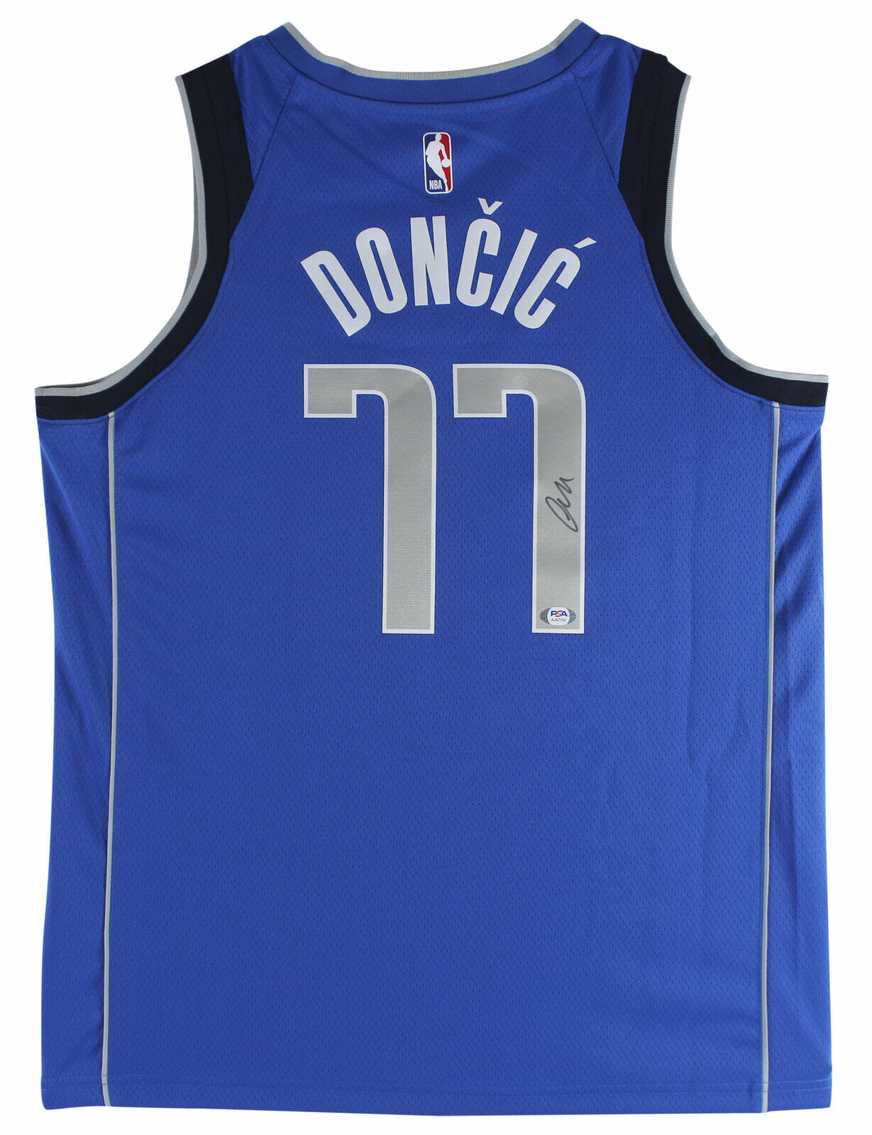 Mavericks Luka Doncic Authentic Signed Blue Nike Swingman Jersey Psa # 