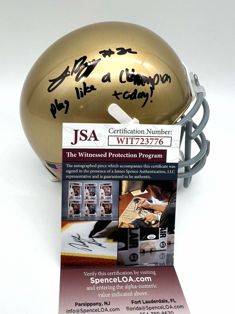 Autographed Notre Dame Fighting Irish Mini Helmets | Signed Mini Helmets