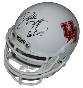 DAVID KLINGLER SIGNED (HOUSTON COUGARS) WHITE MINI FOOTBALL HELMET BECKETT BAS COLLECTIBLE MEMORABILIA