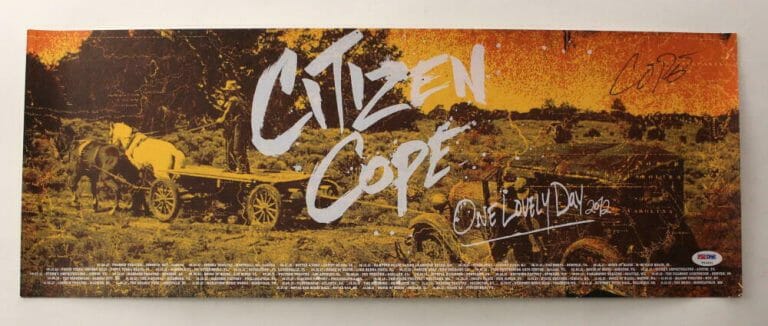 CITIZEN COPE SIGNED AUTOGRAPH 9X24 CONCERT TOUR POSTER ONE LOVELY DAY 2012 PSA
 COLLECTIBLE MEMORABILIA