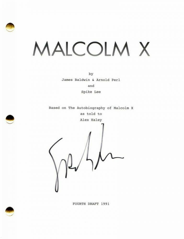 SPIKE LEE SIGNED AUTOGRAPH MALCOM X FULL MOVIE SCRIPT – W/ DENZEL WASHINGTON
 COLLECTIBLE MEMORABILIA