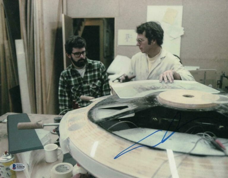 GEORGE LUCAS SIGNED AUTOGRAPH 11×14 PHOTO – STAR WARS CREATOR, RARE! W/ BECKETT
 COLLECTIBLE MEMORABILIA