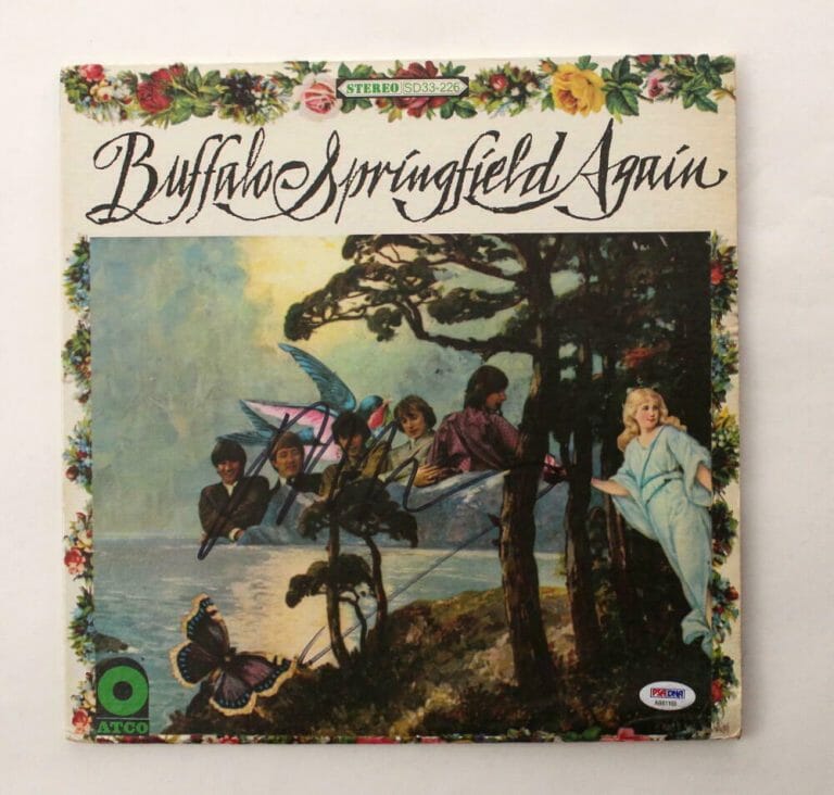 NEIL YOUNG SIGNED AUTOGRAPH ALBUM VINYL RECORD – BUFFALO SPRINGFIELD AGAIN PSA
 COLLECTIBLE MEMORABILIA