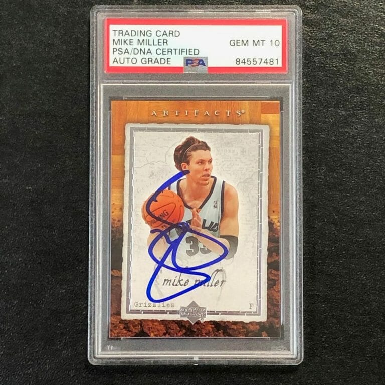 2007-08 ARTIFACTS BASKETBALL #45 MIKE MILLER SIGNED CARD AUTO 10 PSA SLABBED GRI
 COLLECTIBLE MEMORABILIA