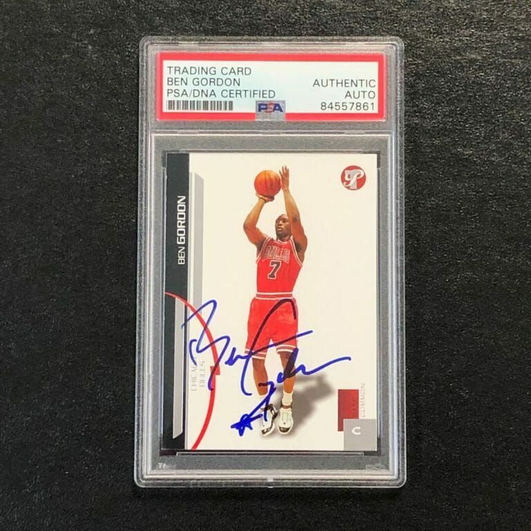 2005-06 TOPPS PRISTINE #12 BEN GORDON SIGNED CARD AUTO PSA SLABBED BULLS
 COLLECTIBLE MEMORABILIA