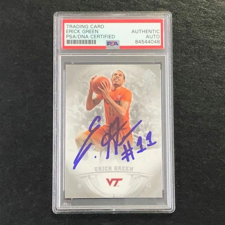 2013-14 SP AUTHENTIC #39 ERICK GREEN SIGNED CARD AUTO PSA SLABBED VIRGINIA TECH
 COLLECTIBLE MEMORABILIA