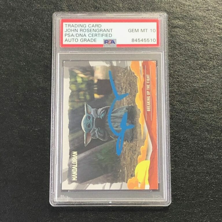 2020 TOPPS STAR WARS THE MANDALORIAN #11 JOHN ROSENGRANT SIGNED CARD AUTO 10 PSA
 COLLECTIBLE MEMORABILIA