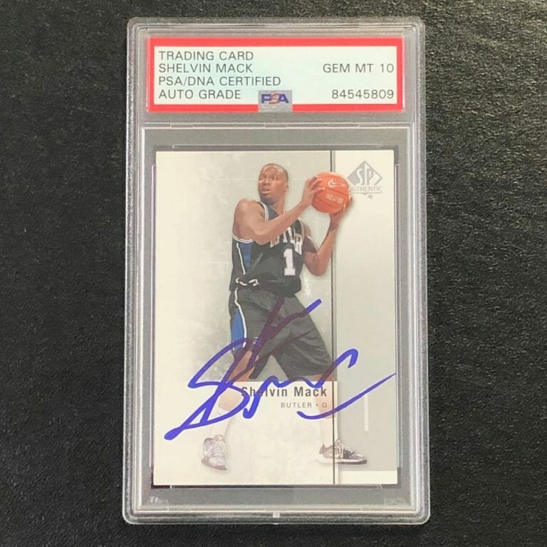 2011-12 SP AUTHENTIC #35 SHELVIN MACK SIGNED CARD AUTO 10 PSA SLABBED BUTLER BUL
 COLLECTIBLE MEMORABILIA