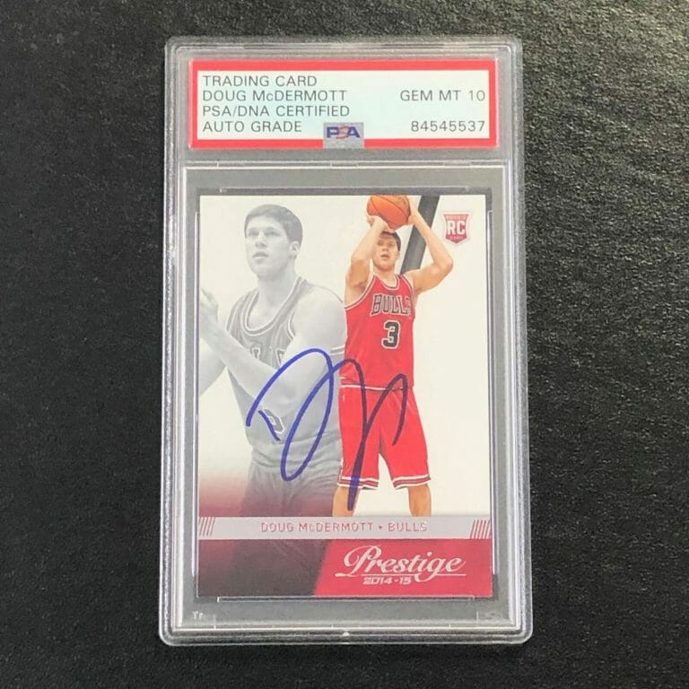 2014-15 PANINI PRESTIGE #171 DOUG MCDERMOTT SIGNED CARD AUTO 10 PSA SLABBED RC B
 COLLECTIBLE MEMORABILIA
