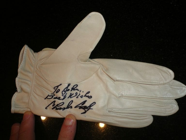 CHARLES COODY HAND SIGNED GOLF GLOVE+COA MASTERS CHAMP SIGNED TO JOHN
 COLLECTIBLE MEMORABILIA