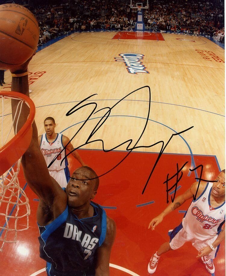 DESAGANA DIOP DALLAS MAVERICKS SIGNED AUTOGRAPHED 8X10 PHOTO W/COA
