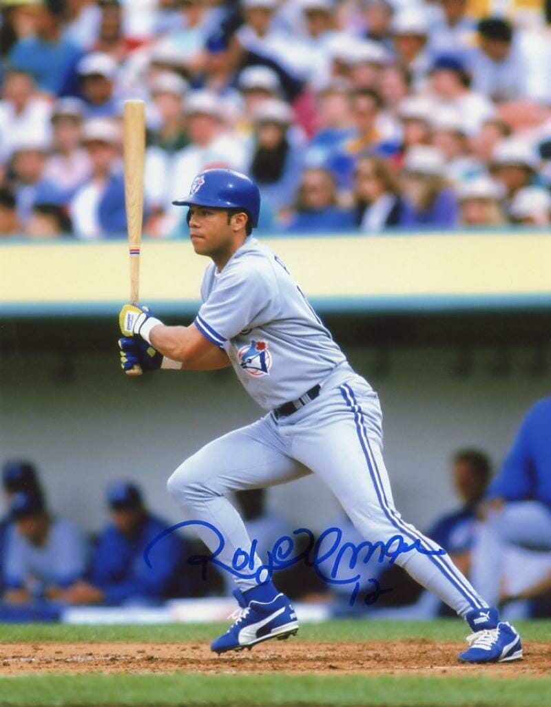 ROBERTO ALOMAR TORONTO BLUE JAYS ACTION SIGNED X PHOTO W COA Opens In A New Window Or Tab