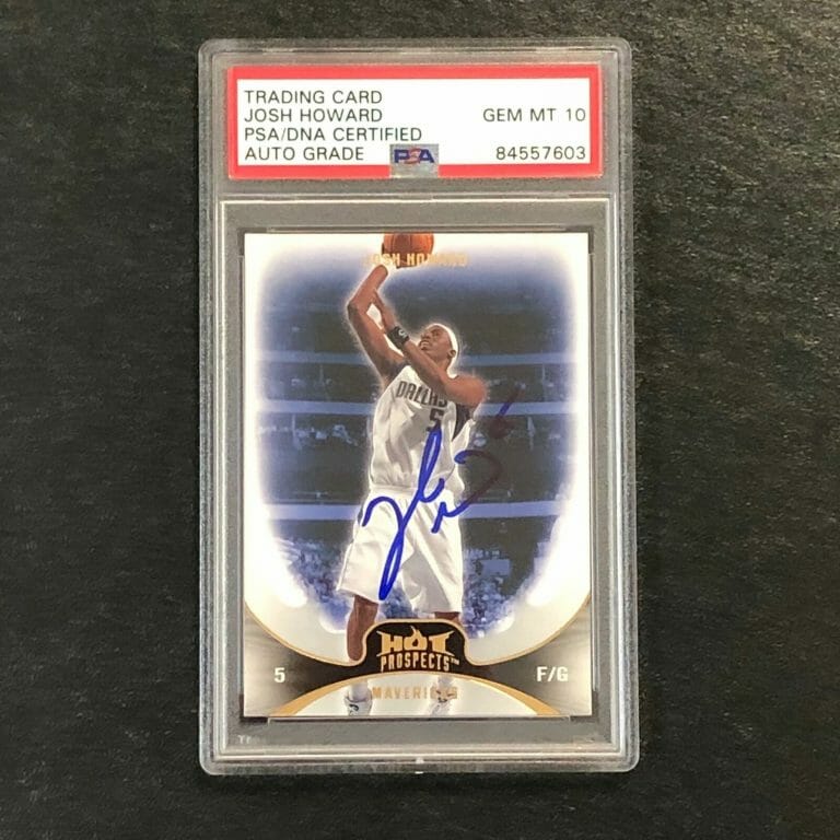 2008-09 HOT PROSPECTS #39 JOSH HOWARD SIGNED CARD AUTO 10 PSA/DNA SLABBED MAVERI
 COLLECTIBLE MEMORABILIA