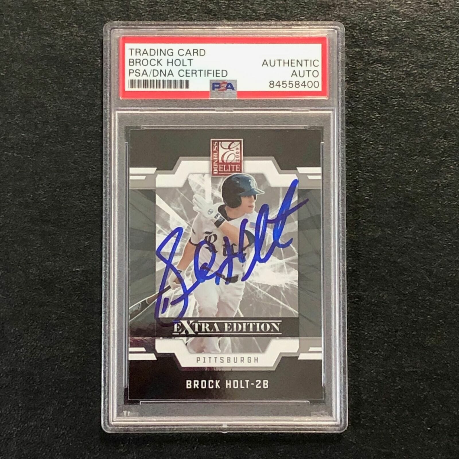 2009 Elite Extra Edition 49 Brock Holt Signed Card PSA Slabbed Auto