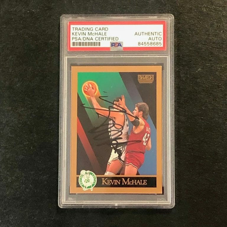 1990-91 SKYBOX BASKETBALL #19 KEVIN MCHALE SIGNED CARD AUTO PSA SLABBED CELTICS
 COLLECTIBLE MEMORABILIA