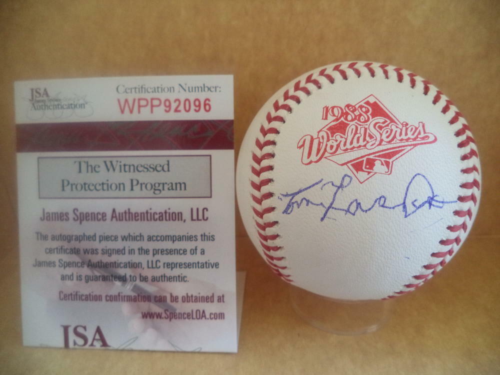 Tommy Lasorda Autographed & Framed White Dodgers Jersey Auto JSA Cert