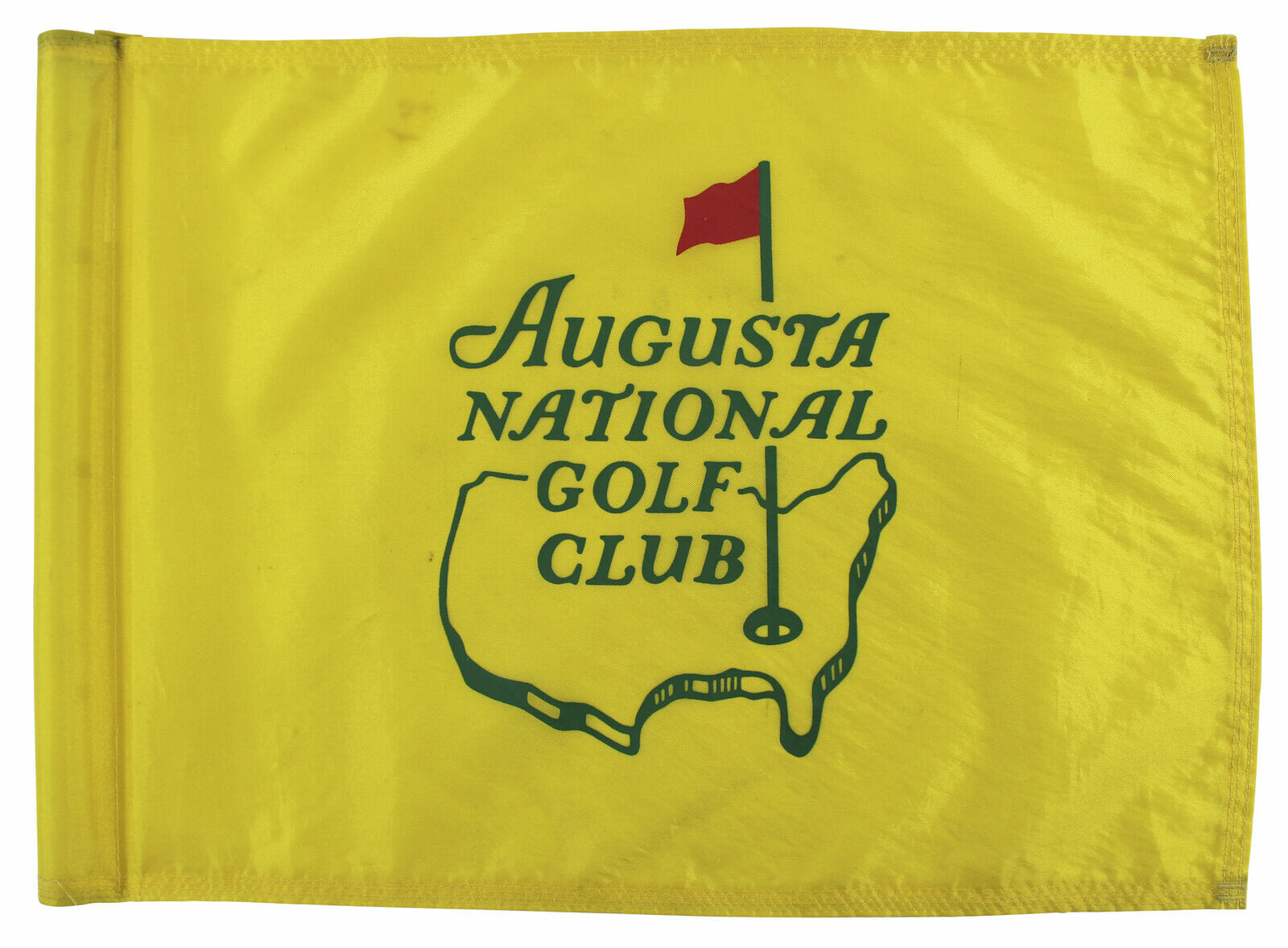 Authentic Signed Masters Augusta National Golf Course Pin Flag Un
