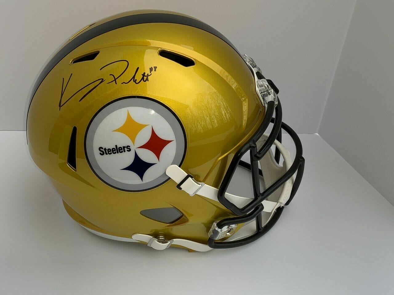KENNY PICKETT SIGNED FULL SIZE PITTSBURGH STEELERS FLASH HELMET PROOF