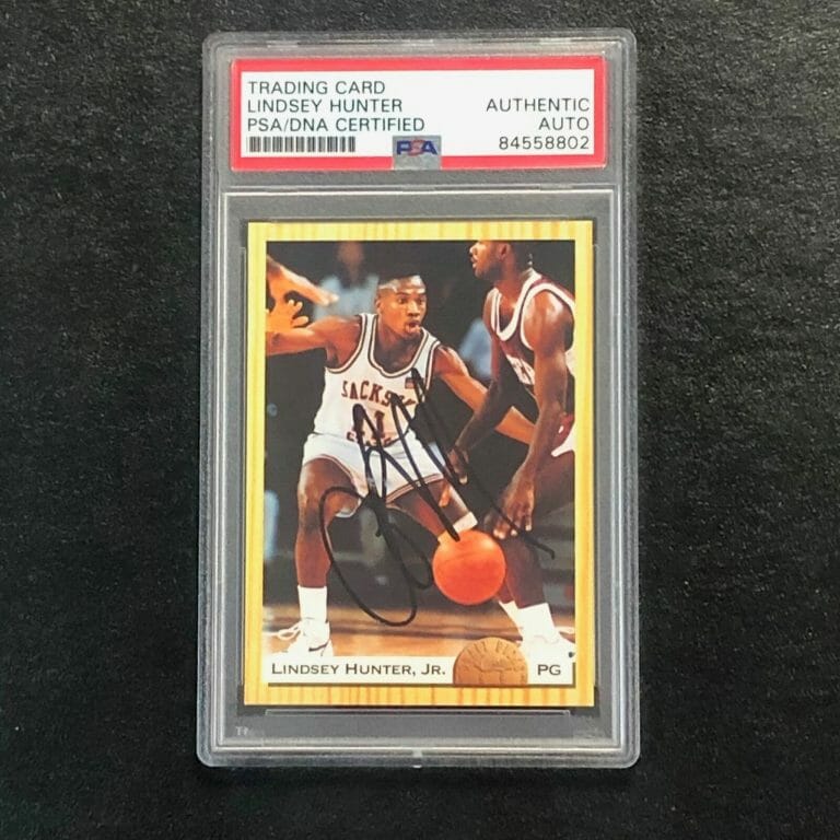 1993 CLASSIC #7 LINDSEY HUNTER SIGNED CARD AUTO PSA SLABBED
 COLLECTIBLE MEMORABILIA