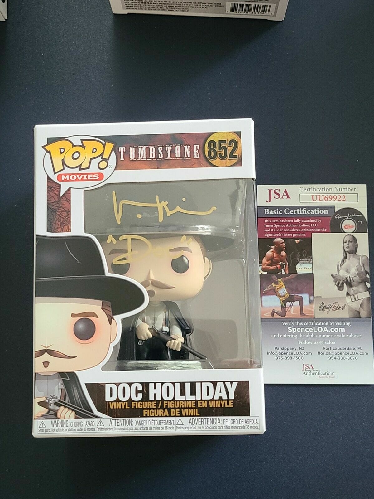 VAL KILMER Signed 852 TOMBSTONE DOC HOLLIDAY Funko Pop Figure JSA