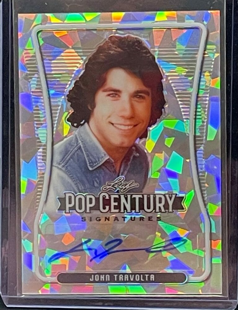 JOHN TRAVOLTA 2020 LEAF POP CENTURY AUTO CARD #10 OF 35 SIGNED
 COLLECTIBLE MEMORABILIA