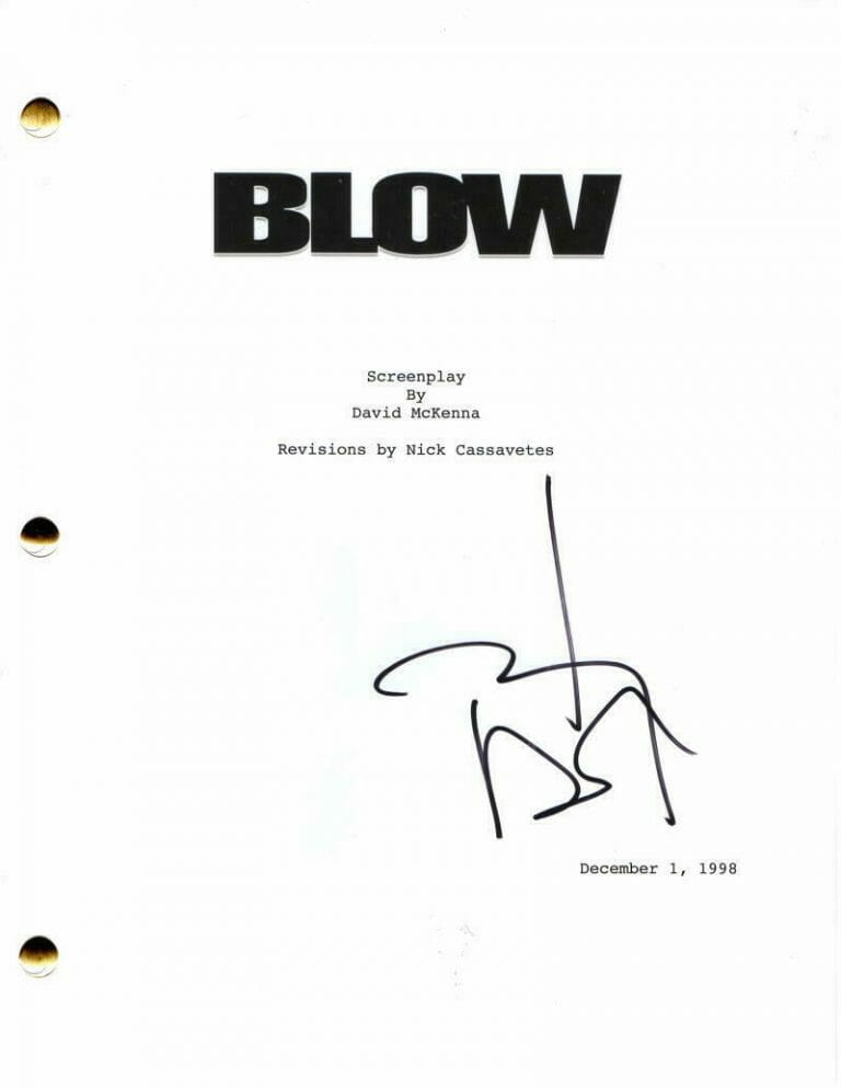 JOHNNY DEPP SIGNED AUTOGRAPH BLOW FULL MOVIE SCRIPT – W/ PENELOPE CRUZ VERY RARE
 COLLECTIBLE MEMORABILIA