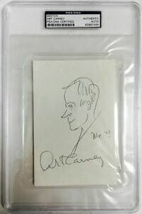 ART CARNEY SIGNED AUTOGRAPH SKETCH THE HONEYMOONERS ENCAPSULATED PSA/DNA
 COLLECTIBLE MEMORABILIA