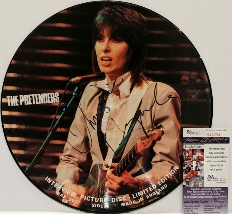 CHRISSIE HYNDE SIGNED AUTOGRAPH THE PRETENDERS LIMITED EDITION RECORD JSA
 COLLECTIBLE MEMORABILIA